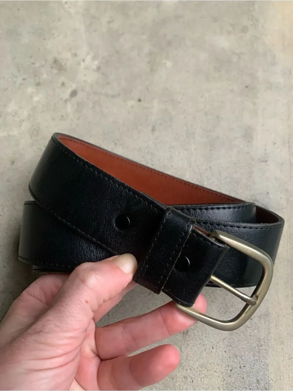 Vintage unisex Classic Black Glovr Leather Belt